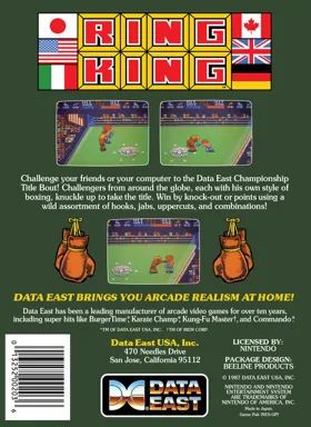 Ring King (USA) box cover back